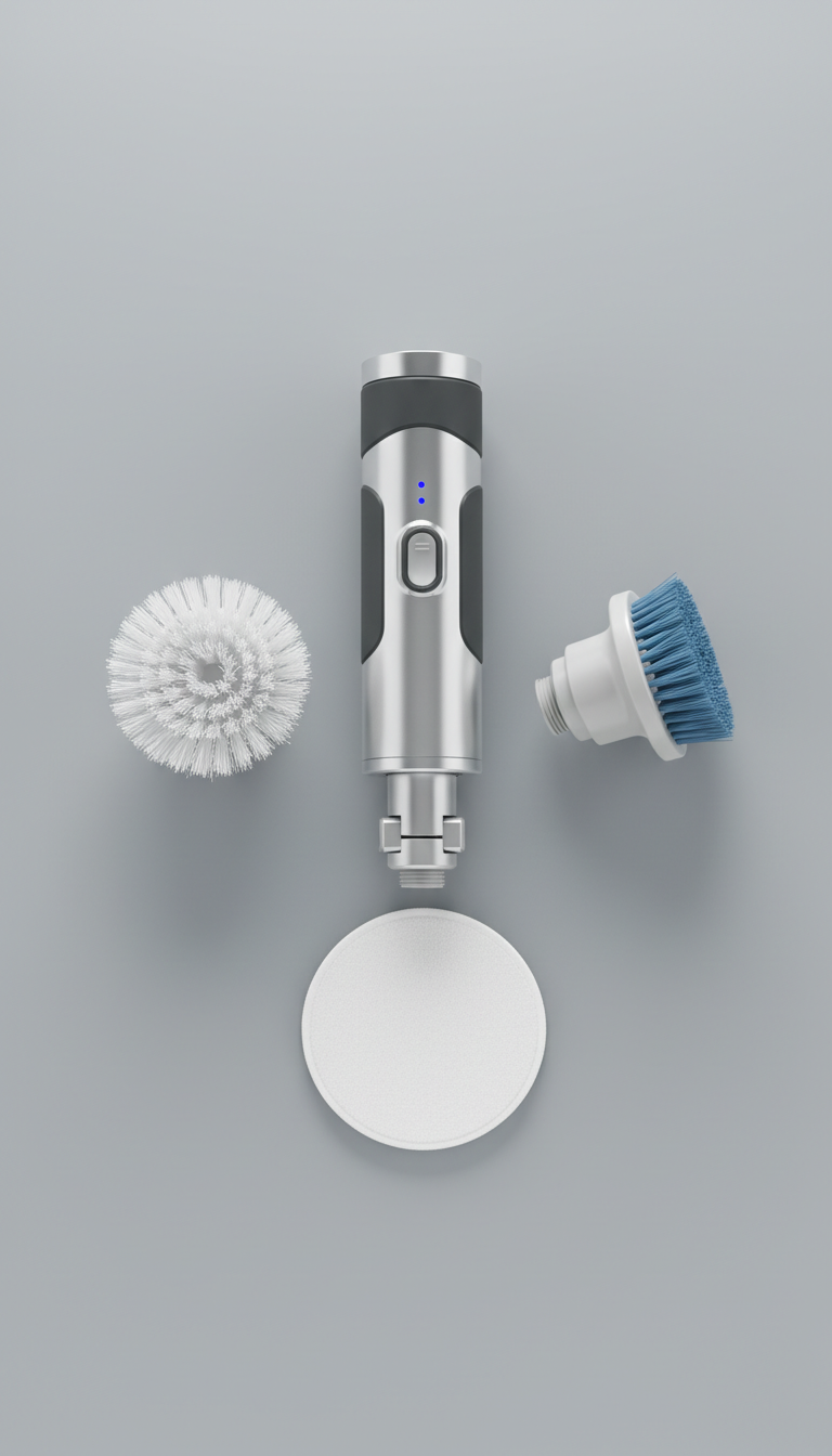 Electric Cleaning Brush with Interchangeable Heads